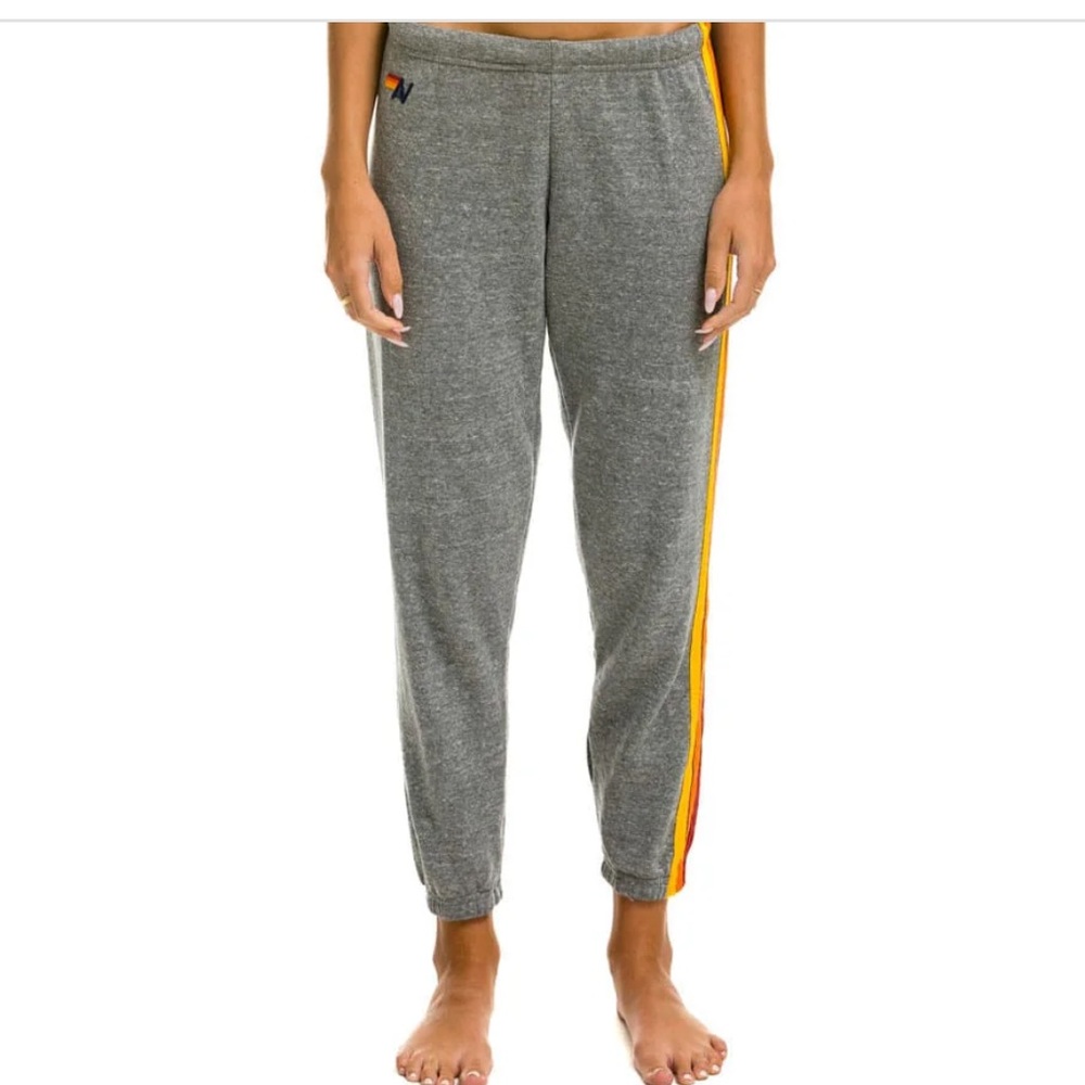 Aviator Nation Gray Joggers with Multicolor Stripes - Picture 3 of 8